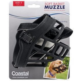 Coastal Pet Soft Basket Muzzle for Dogs Black - Size 5