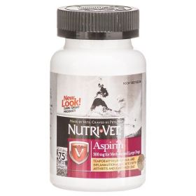 Nutri-Vet Aspirin for Dogs - Large Dogs Over 50 lbs - 75 Count (300 mg)