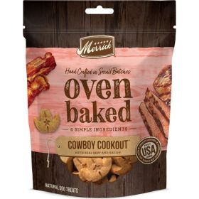 Oven Baked Cowboy Cookout Real Beef & Bacon Dog Treats By Merrick - 11 oz