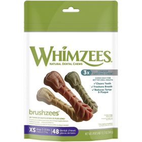 Brushzees Dental Treats By Whimzees - X-Small - 48 Count