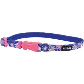 Li'L Pals Reflective Collar - Flowers with Dots - 6-8"L x 3/8"W